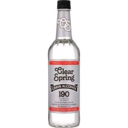 CLEAR SPRINGS 190 GRAIN ALCOHOL 1.0L