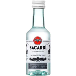 Bacardi 80 Proof Gluten Free Superior White Rum Bottle (50 ml)