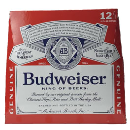 Budweiser (5.0% ABV) - 12 pack / 12oz bottle