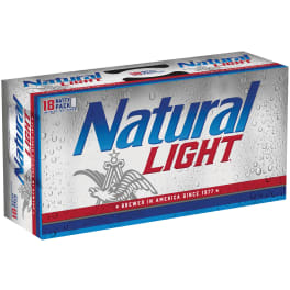 Natural Light Beer - 18 cans / 12oz
