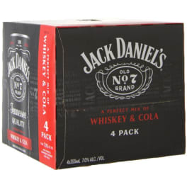 Jack Daniel's Whiskey & Cola - 4 cans / 355mL