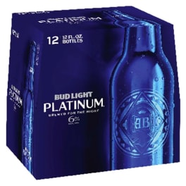 Bud Light Platinum 12 pack 12 pack bottles