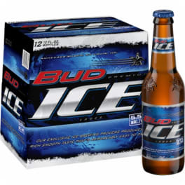Bud Ice Beer - 12 bottles / 12oz
