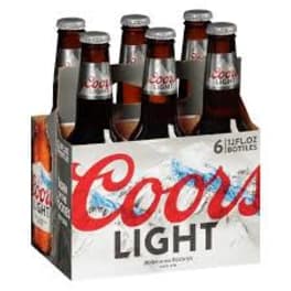 Coors Light 6pk bottles