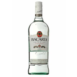 Bacardi 80 Proof Superior White Rum Bottle (1 L)