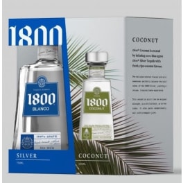 1800 Silver Tequila 750 ml Gift set.
