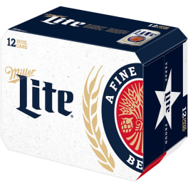 Miller Lite Lager Beer 12 Pack Can