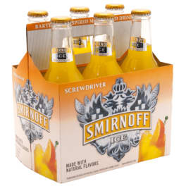 Smirnoff Ice Screwdriver Flavored Malt Beverage - 6 bottles / 11.2oz