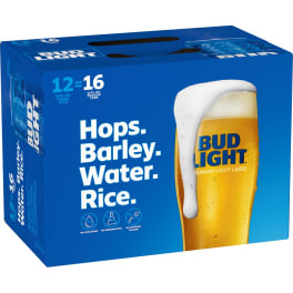 Bud Light 12pk 16oz cans