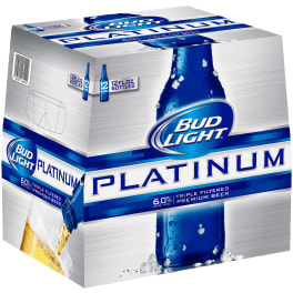 BUD LIGHT - PLATINUM 12PK BTL - 12 OZ