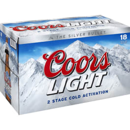 Coors Light 18 pack 16oz can