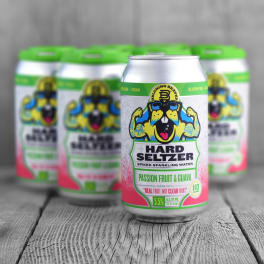 Belching Beaver Hard Seltzer Passion Fruit & Guava 6 pack can