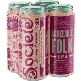 Societe Agreeable Folk IPA 4 pack 16oz can