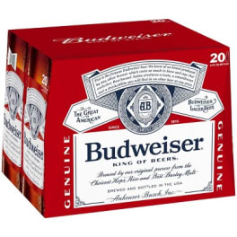 Budweiser Lager - 20 bottles / 12oz