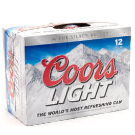 Coors Light Beer - 12 cans / 12oz