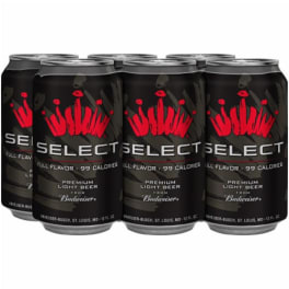 Budweiser Select Lager - 6 cans / 12oz