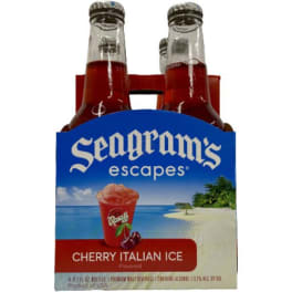 Seagram's Escapes Cherry Italian Ice - 4 bottles / 11.2oz