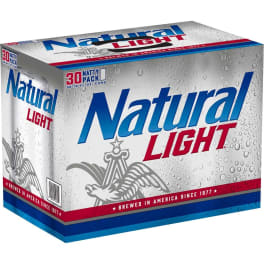 Natural Light Beer - 30 cans / 12oz