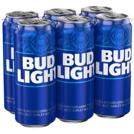 Bud Light Beer - 6 cans / 12oz