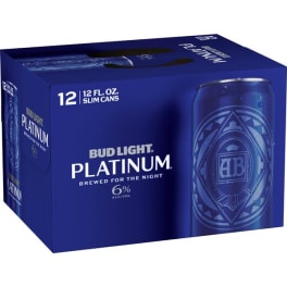 BUD LIGHT PLATINUM 12 PK CAN