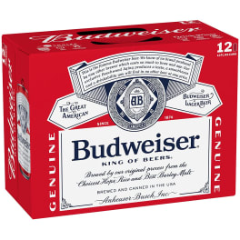 BUDWEISER 12 OZ 12PK CAN