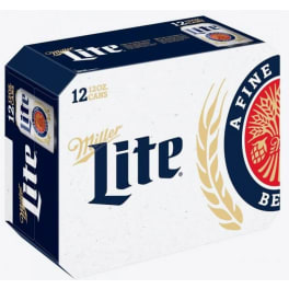 Miller Lite Light Beer - 12 cans / 12oz