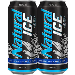 Natural Ice - 4 cans / 16oz