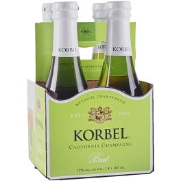 Korbel Brut Sparkling - 4 bottles / 187mL