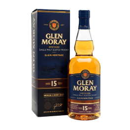 Glen Moray 15 Years Old Whiskey Scotch - 750mL