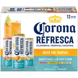 Corona Refresca Spiked Tropical Cocktail Variety Pack - 12 cans / 12oz