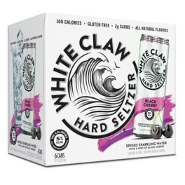 White Claw Black Cherry Hard Seltzer - 6 cans / 12oz