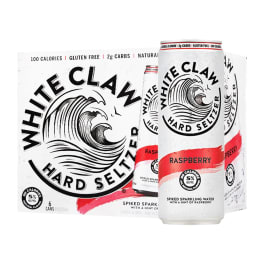 White Claw Raspberry Hard Seltzer - 6 cans / 12oz