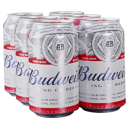 Budweiser 6pk cans