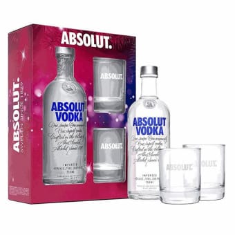 Absolut Gift Set Vodka 750ml