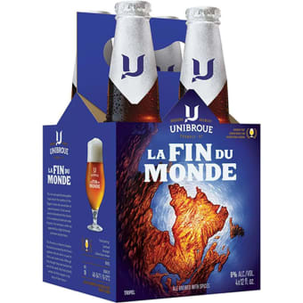 Unibroue "La Fin Du Monde" 12oz 4 Pack Bottle