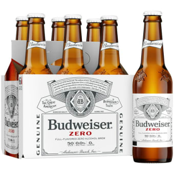 Budweiser Zero 6 x 12oz Bottles