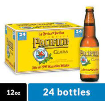 Pacifico Clara Mexican Lager 24 Pack 12oz Bottles