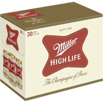 Miller High Life 30 Pack 12oz Cans