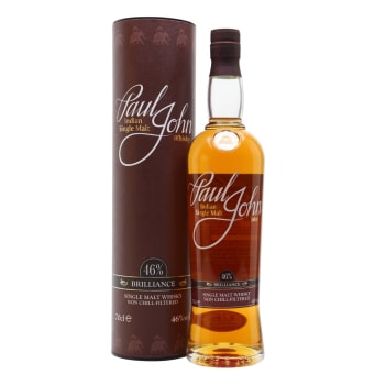 Paul John Indian Single Malt Whisky With A Hint of Peat Non Chill Filtered