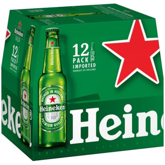 Heineken Lager 12x 12oz Bottles