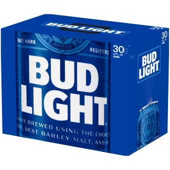 Bud Light Beer - 30 cans / 12oz