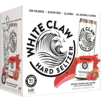 White Claw Raspberry Hard Seltzer - 6 cans / 12oz