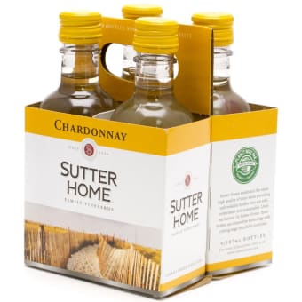 Sutter Home White Wine Chardonnay - 187mL / 4Pack
