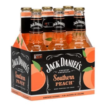JACK DANIELS SOUTHERN PEACH 6PK 12 oz