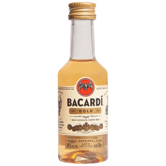 Bacardi Gluten Free 80 Proof Gold Rum Bottle (50 ml)