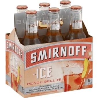 Smirnoff Peach Bellini 6pk bottles