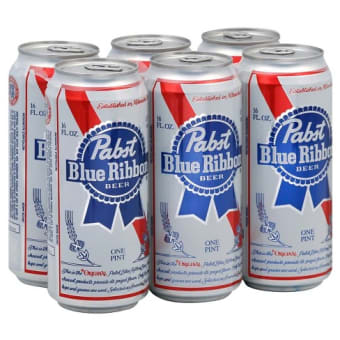PABST BLUE RIBBON 16 OZ 6 PK CAN