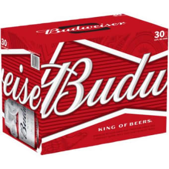 BUDWEISER 30 PK CAN