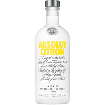 Absolut Citron Vodka - 750mL