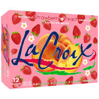 La Croix 12 Pack Strawberry Peach